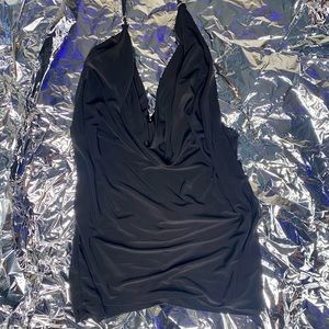 MKM Designs Black chain halter top